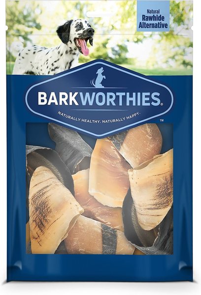 Barkworthies Cow Hooves Dog Chews， 12 count - Intensery