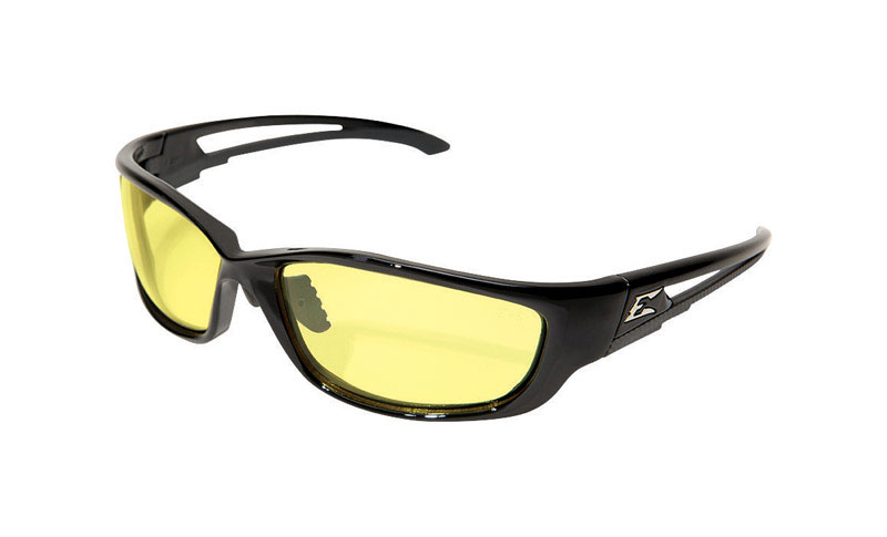 Edge Eyewear Kazbek Safety Glasses Yellow Lens Black Frame 1 pk - Intensery