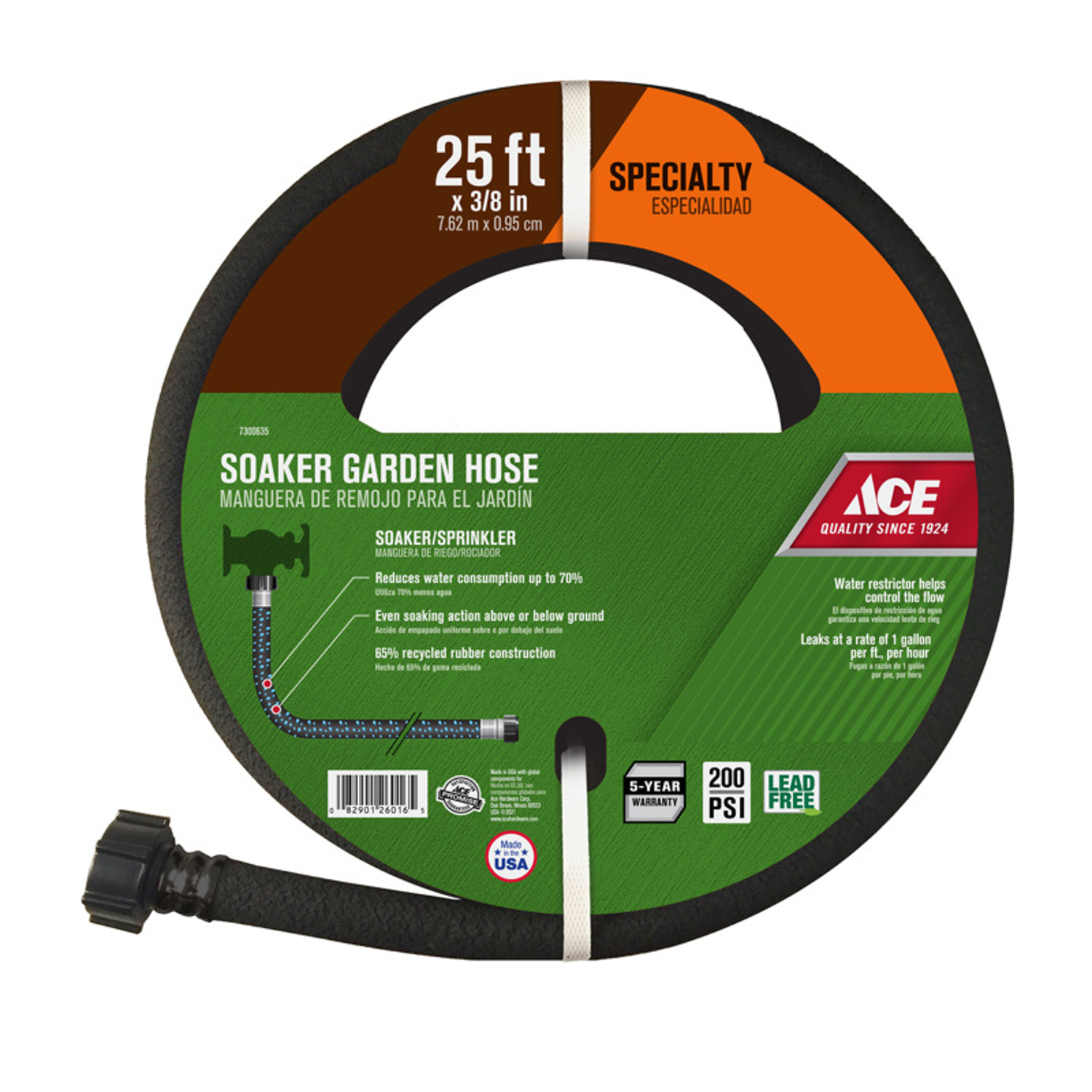 Ace Soaker Pro 3/8 in. D X 25 ft. L Medium Duty Soaker Hose - Intensery
