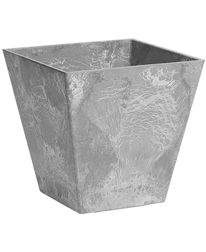 Novelty 35120 Ella Square Self-Watering Planter Grey， 12 Inch - Intensery