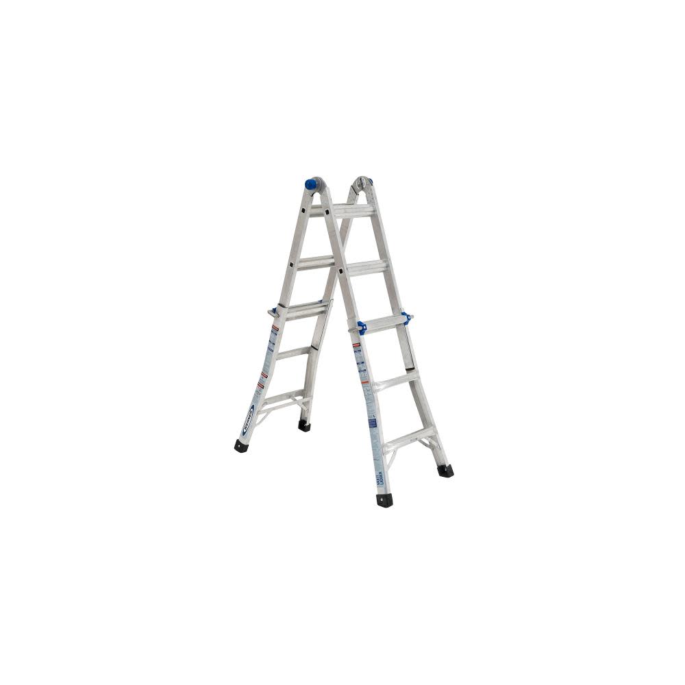 13-ft Aluminum 300-lb Telescoping Type Ia Multi-Position Ladder - Intensery