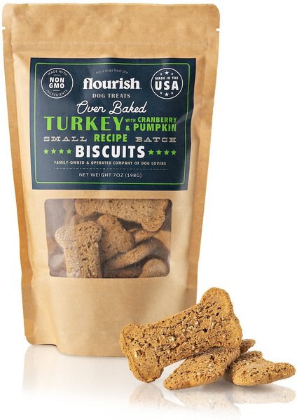 Flourish Turkey Cranberry Biscuit Dog Treats - Intensery