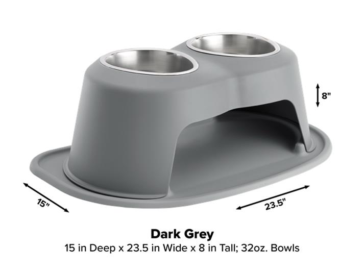 WeatherTech DHC3208DGDG WeatherTech Double High Pet Feeding System - Intensery