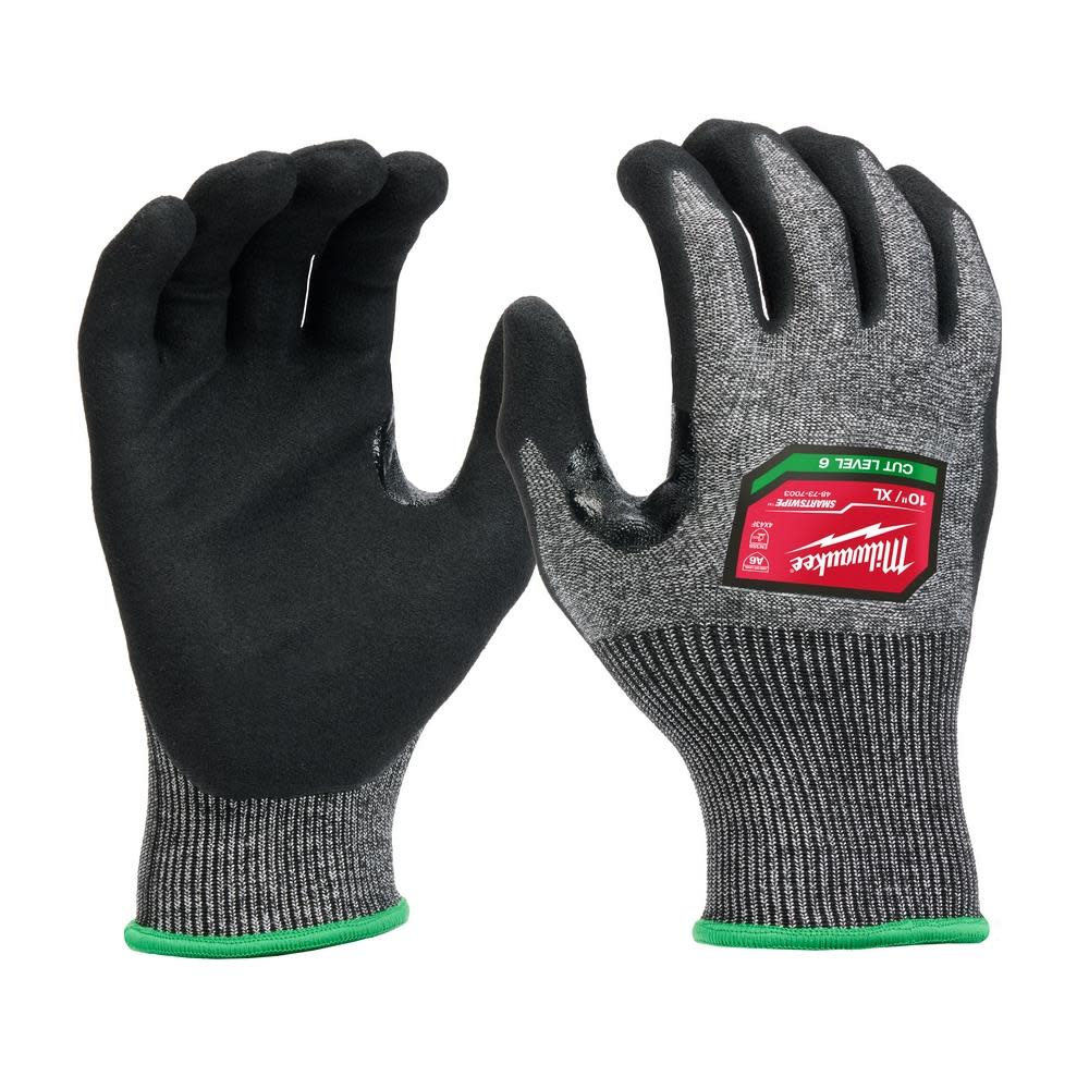 Milwaukee 12 Pair Cut Level 6 High Dexterity Nitrile Dipped Gloves XL - Intensery
