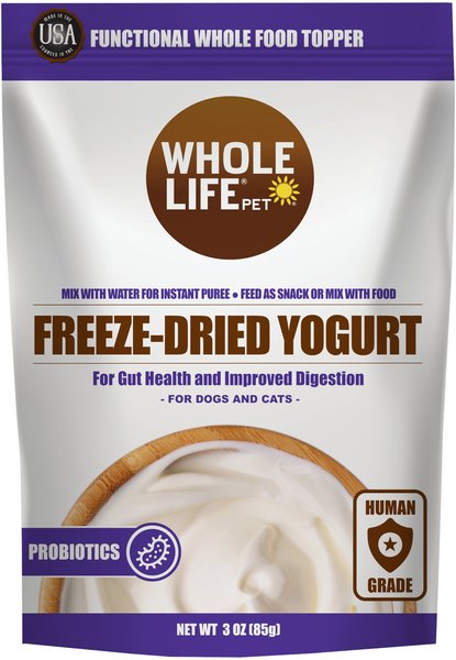 Whole Life Natural Solutions Yogurt Powder Dog and Cat Freeze-Dried Treats， 3-oz bag - Intensery