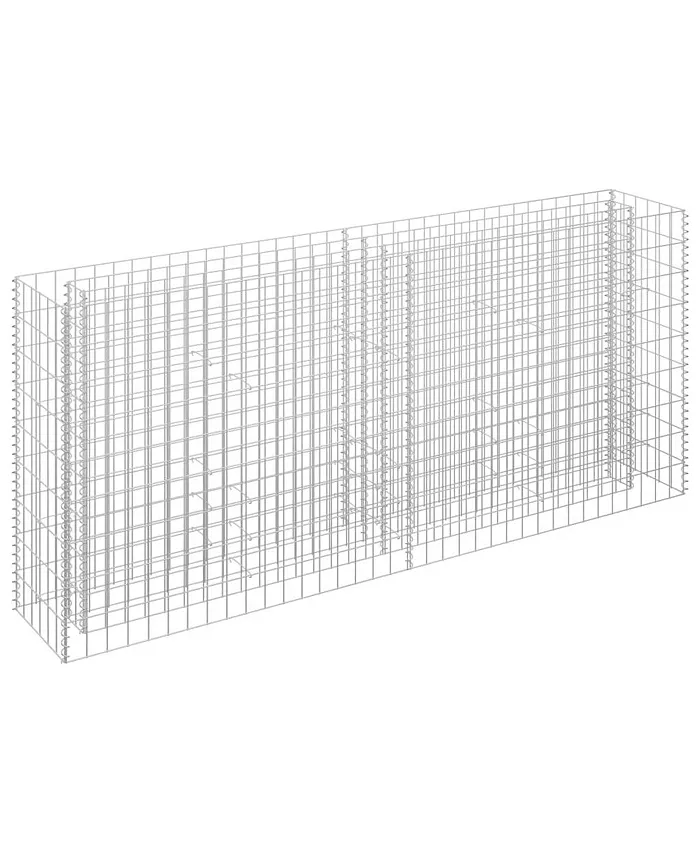 vidaXL Gabion Raised Bed Galvanized Steel 70.9