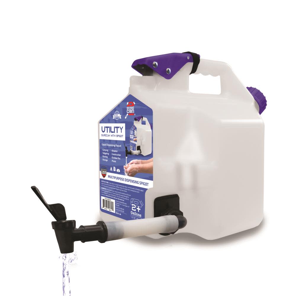 2+ Gallon， 7.57 Liters， Multipurpose Dispensing Utility Tank/Can with Spigot - Intensery