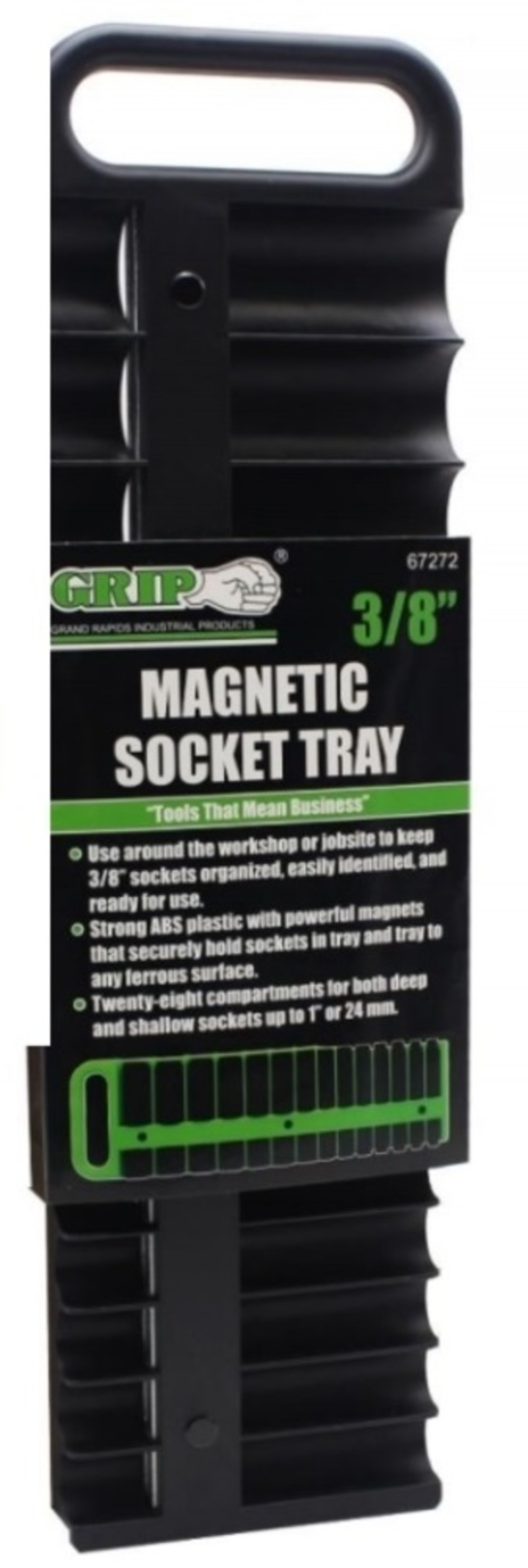 Grip On Tools 3/8 Magnetic Socket Tray - Intensery