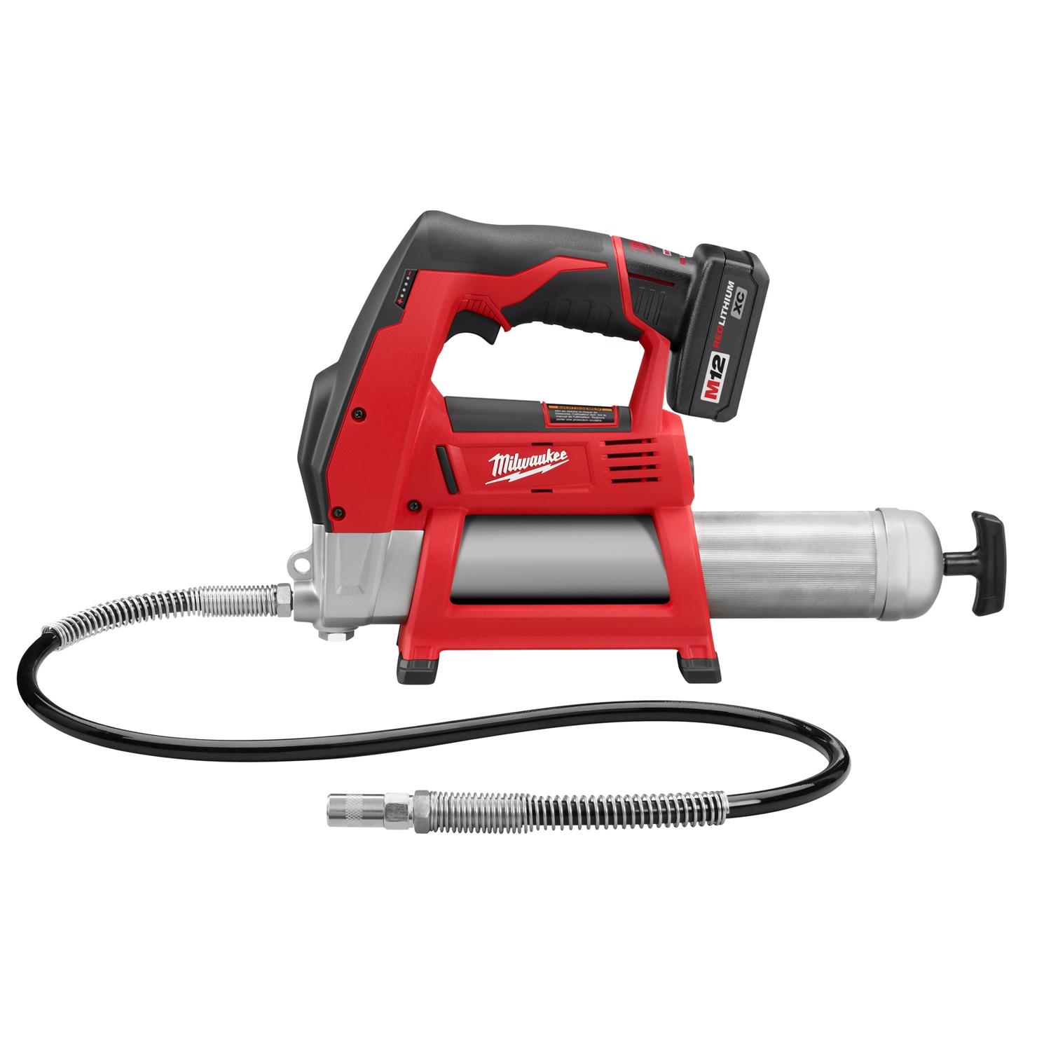 Milwaukee M12 Cordless Grease Gun Kit Kit (Battery \u0026 Charger) 14 oz - Intensery