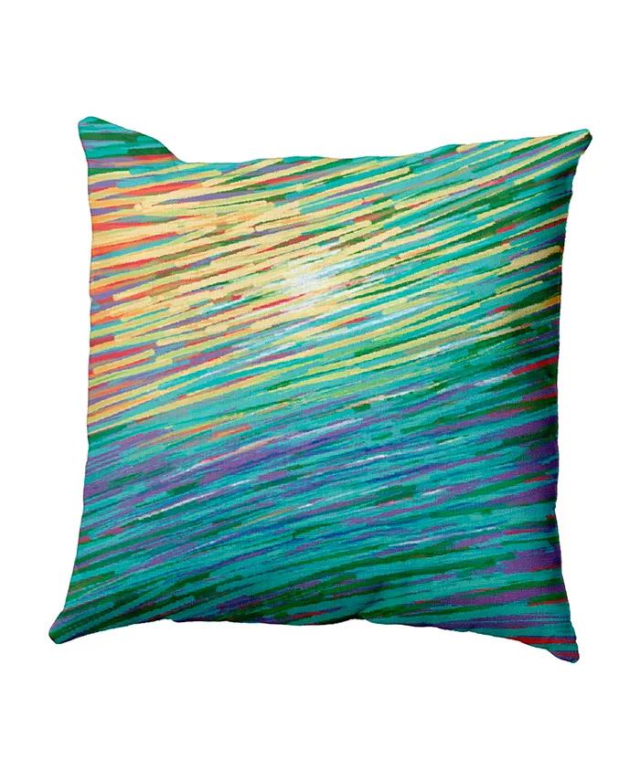 E by Design 16 Inch Yellow Decorative Abstract Throw Pillow - Intensery