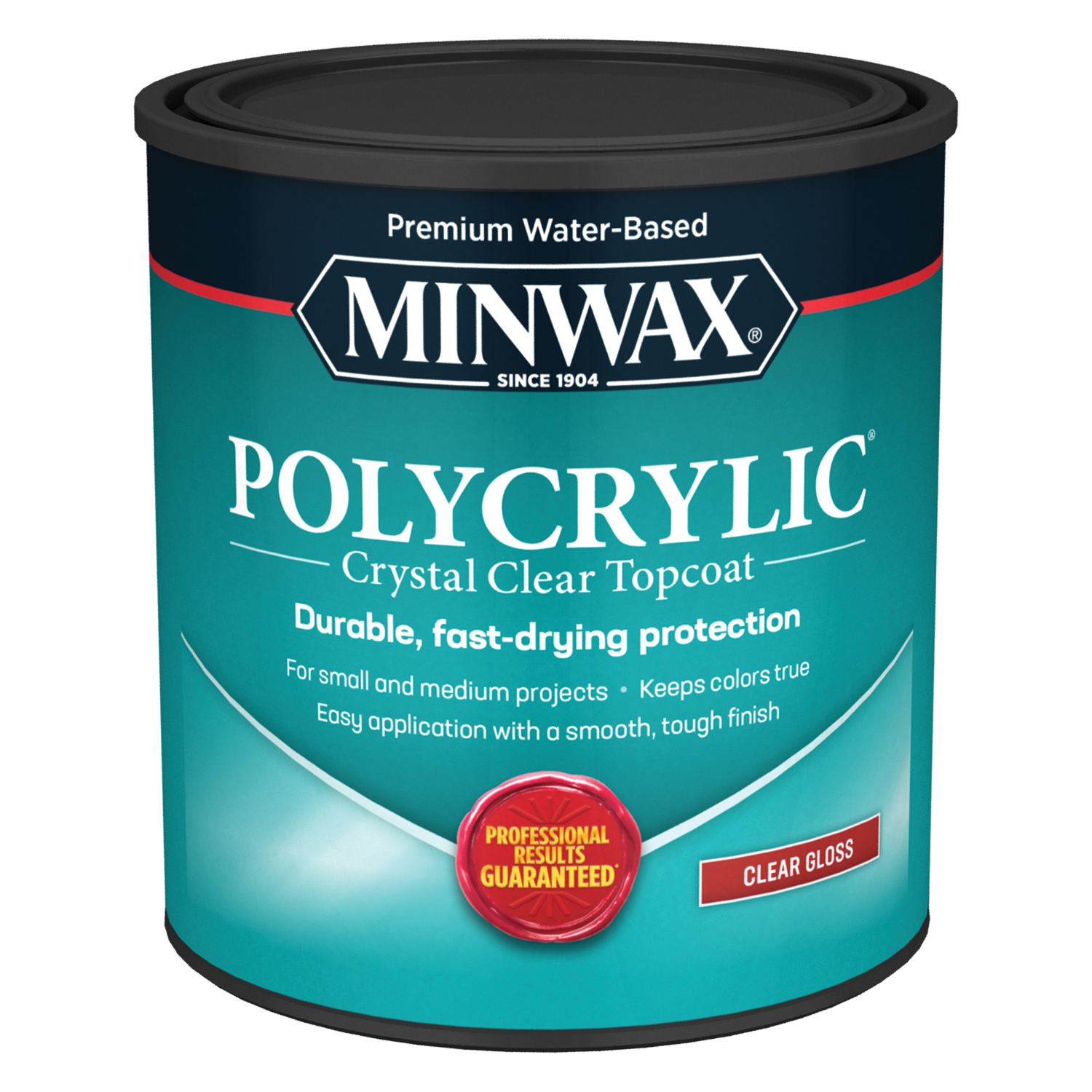 Minwax Polycrylic Gloss Crystal Clear Water-Based Polyurethane 1 qt - Intensery
