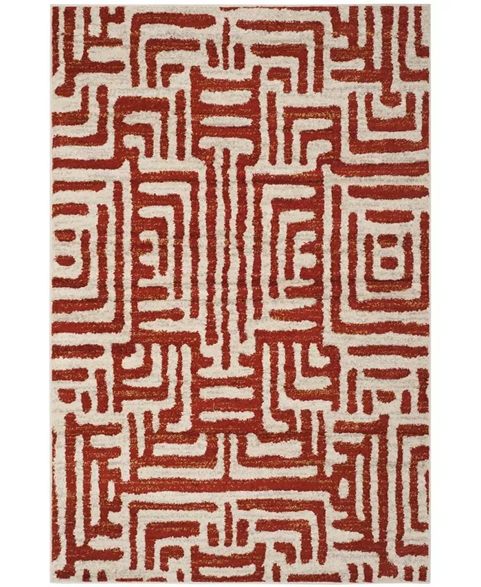 Safavieh Amsterdam 106 Ivory and Terracotta Area Rug Collection - Intensery