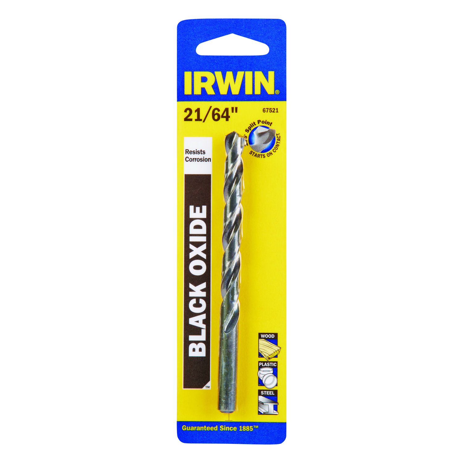 Irwin 21/64 in. X 4-5/8 in. L High Speed Steel Drill Bit 1 pc - Intensery