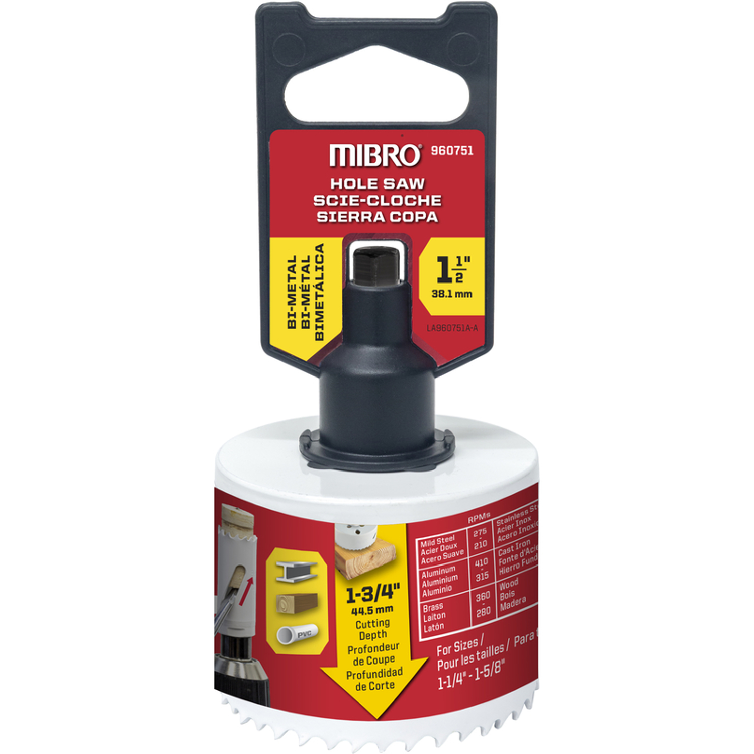 MIBRO 1-1/2 in. Bi-Metal Hole Saw - Intensery