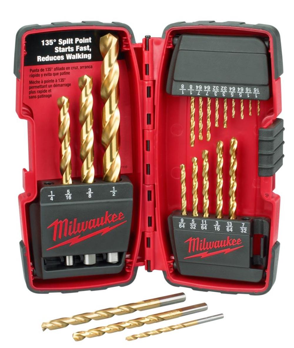 20-Piece Thunderbolt® Titanium Coated Drill Bit Set - Intensery