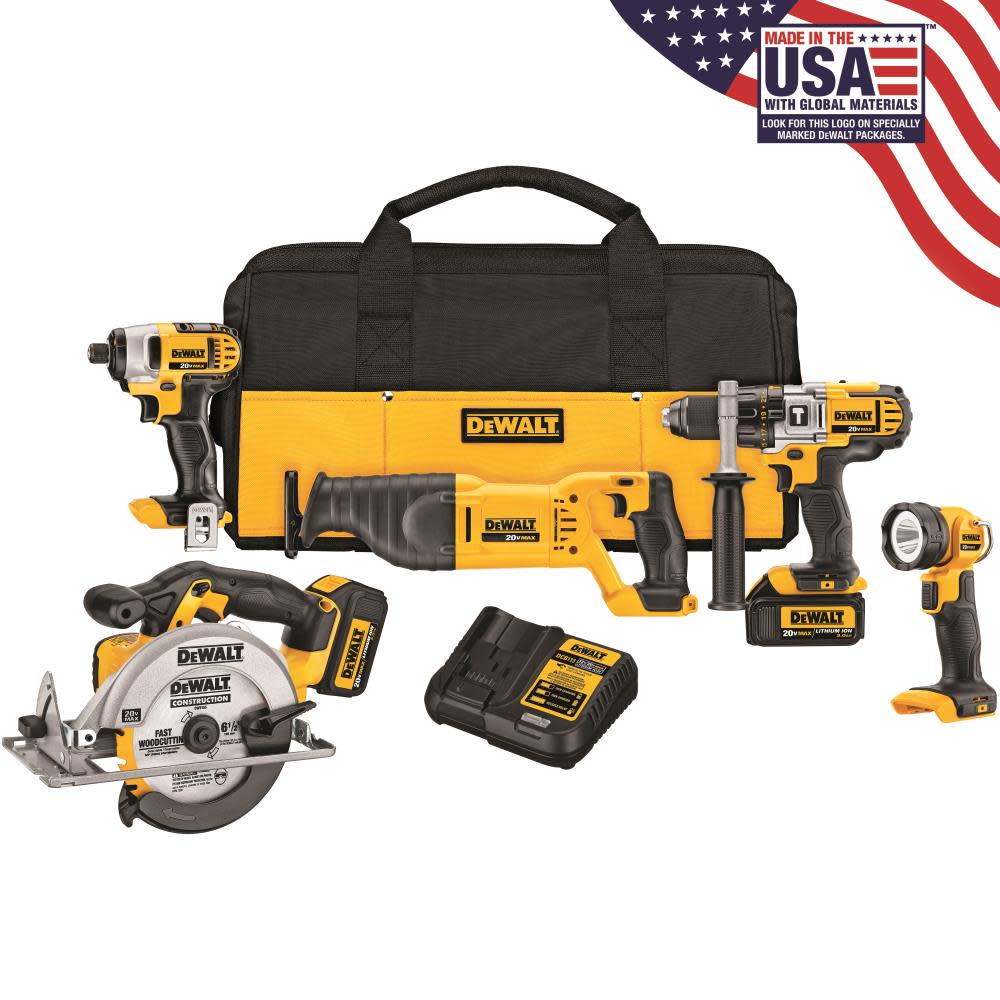 DEWALT 20V MAX  5 Tool Combo Kit - Intensery