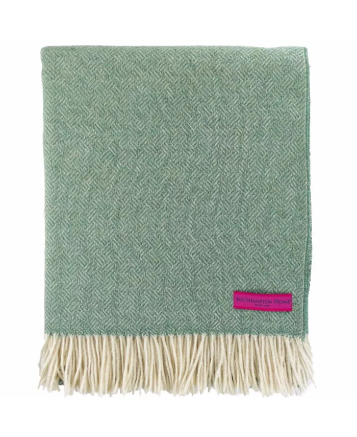 Southampton Home Basket Weave Merino Wool Throw - Intensery