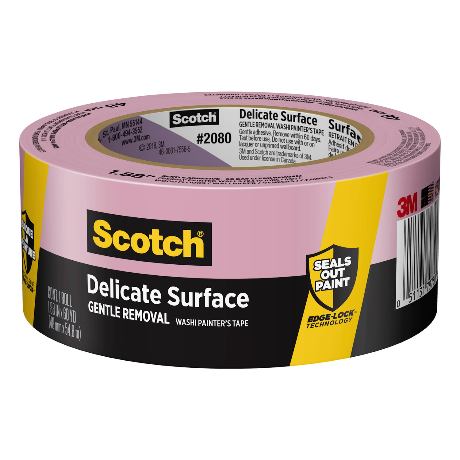 Scotch 1.88 in. W X 60 yd L Purple Medium Strength Painter\u0027s Tape 1 pk - Intensery