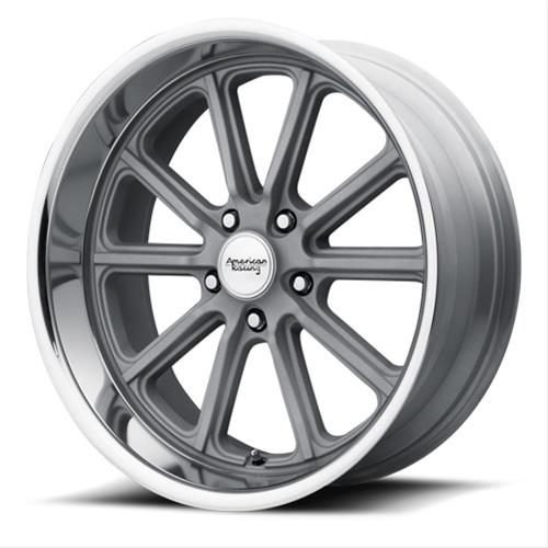 American Racing VN50788050400 American Racing VN507 Rodder Vintage Silver Wheels with Diamond Cut Lip - Intensery