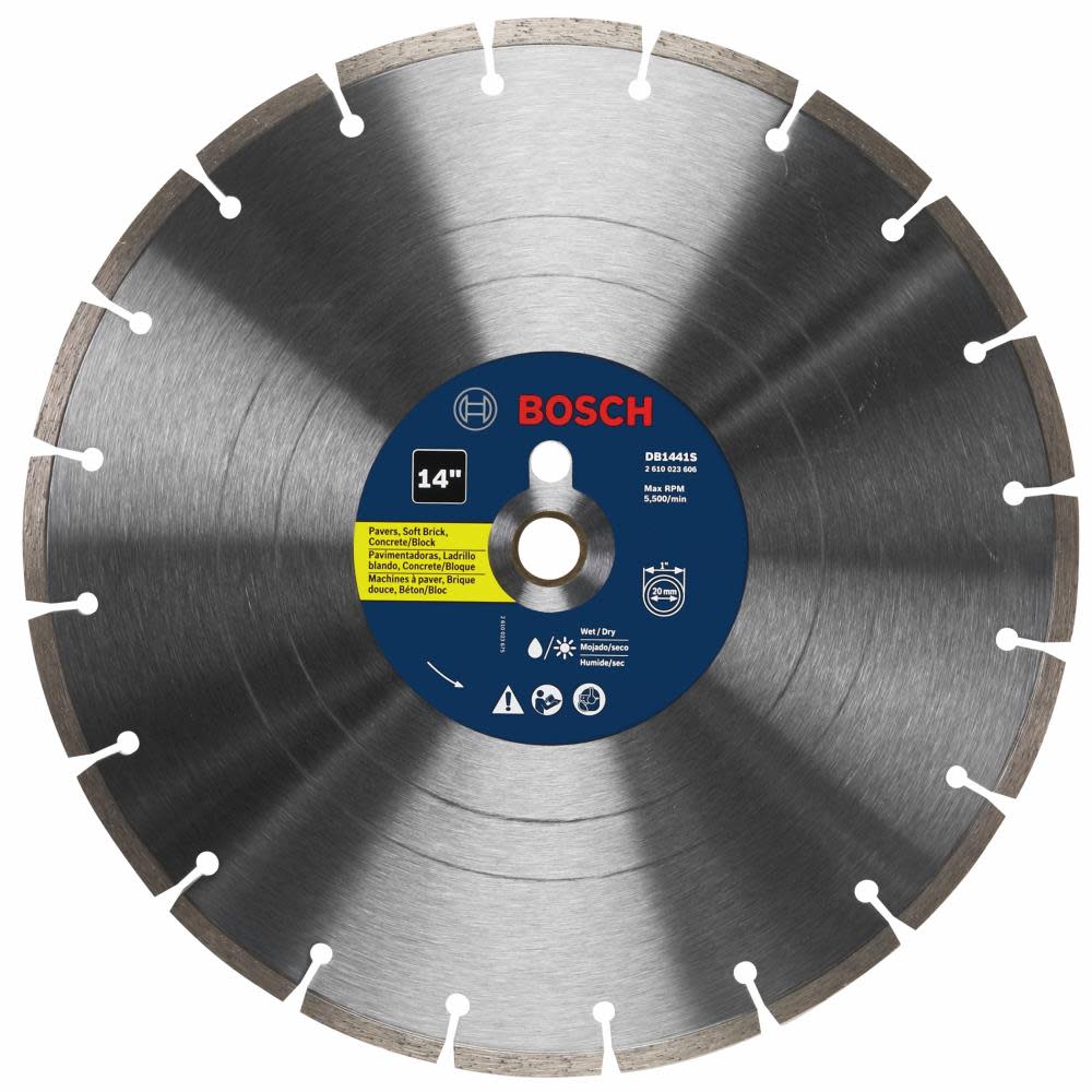 Bosch 14 Standard Segmented Rim Diamond Blade for Universal Rough Cuts - Intensery