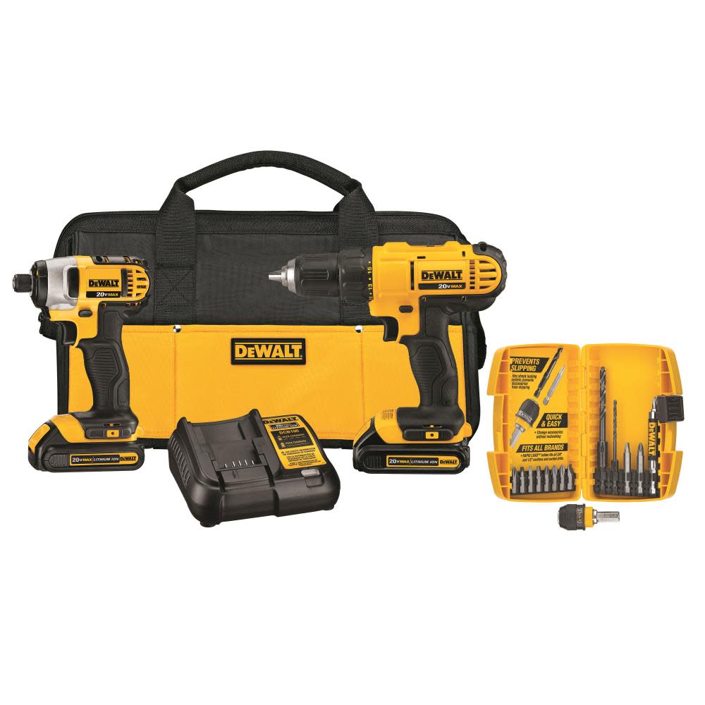 DEWALT 20V MAX* Li-Ion Compact 2 Tool Kit DCK241C2 from DEWALT - Intensery
