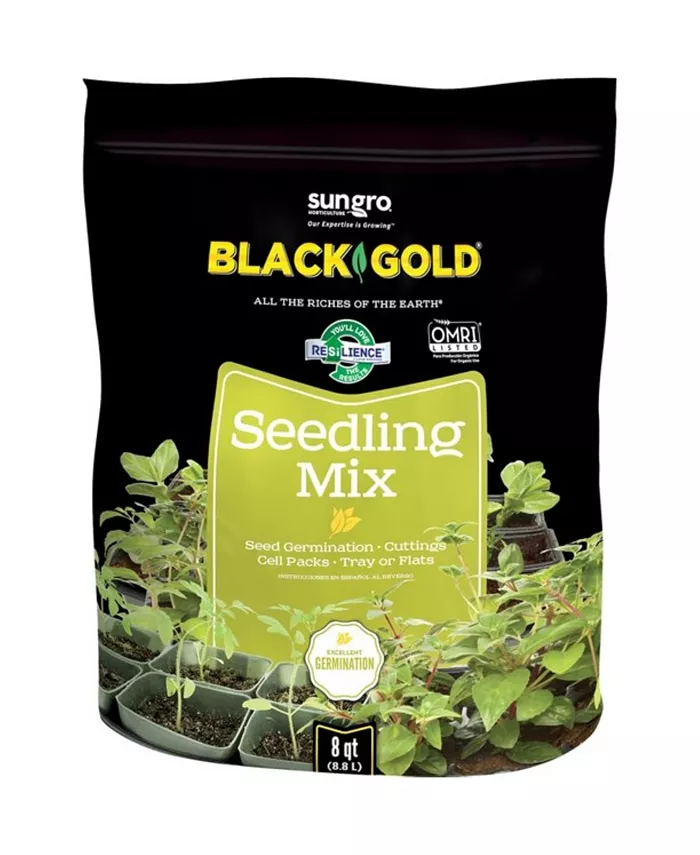 SunGro Black Gold Seedling Germination Mix for Seeds， 8 Qrts - Intensery