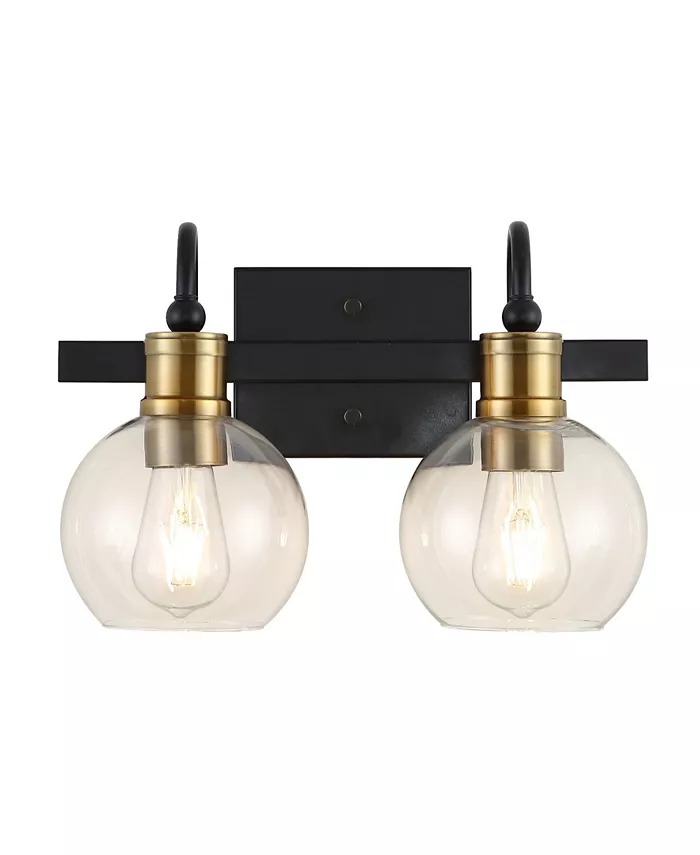 JONATHAN Y Marais 2-Light Rustic Vintage-Inspired LED Vanity Light - Intensery
