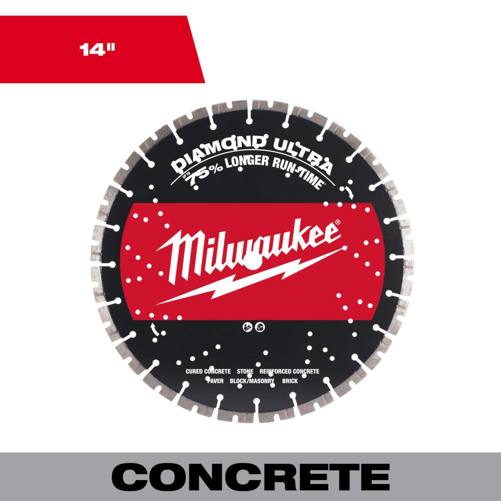 Milwaukee 14 in. Diamond Ultra Segmented Blade 49-93-7540 from Milwaukee - Intensery