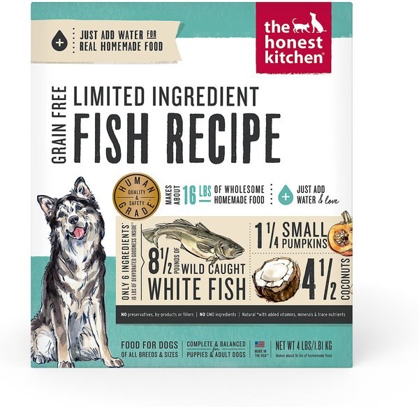 The Honest Kitchen Limited Ingredient Diet Fish Recipe Grain-Free Dehydrated Dog Food - Intensery