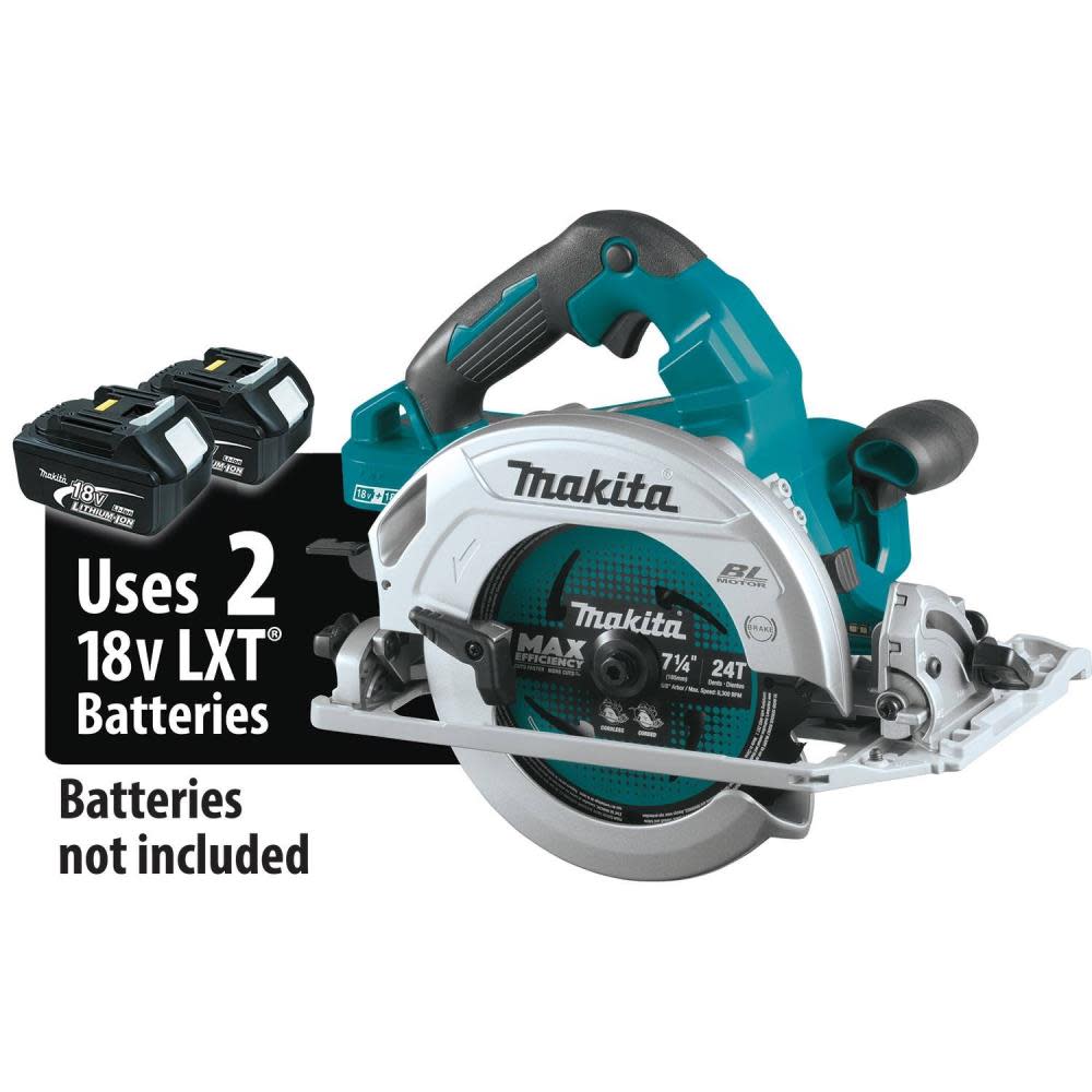 18V X2 LXT® Lithium-Ion (36V) Brushless Cordless 7-1/4” Circular Saw with Guide Rail Compatible Base， Tool Only - Intensery