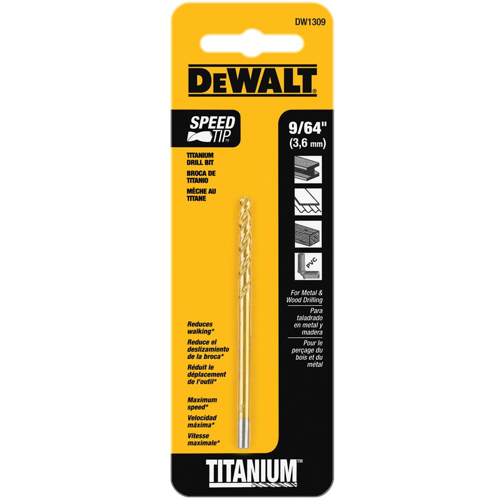 DEWALT 9/64-in Titanium Nitride Coating Speed Tip Drill DW1309 from DEWALT - Intensery