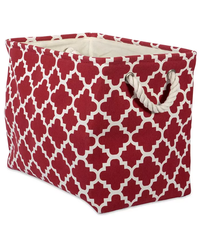Design Imports Polyester Bin Lattice Rectangle Large - Intensery