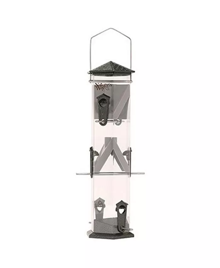 Nature's Way Bird Products Llc Natures Way Bird Products Wide Deluxe Sunflower Pewter Feeder 17 Inch - Intensery