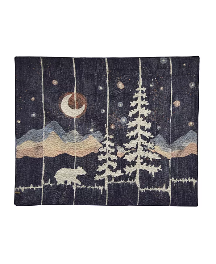 American Heritage Textiles Moonlit Bear Cotton Throw - Intensery