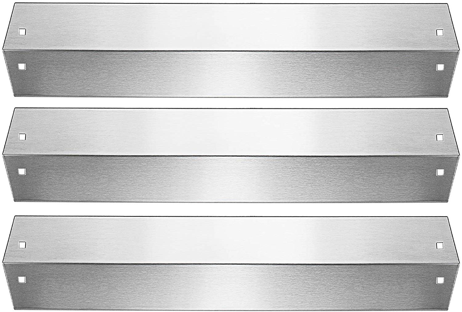 Heat Plates 3Pcs fits King Griller 3008, 5252 Grill, 18 15/16 X 3 7/8, Stainless Steel Replacement Parts - Intensery