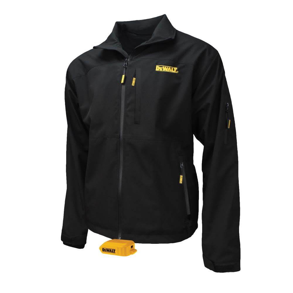 DEWALT Mens Heated Soft Shell Jacket Only Bare Tool Black Medium - Intensery