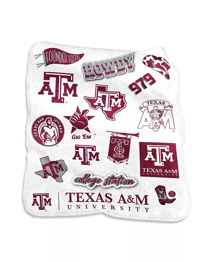 Logo Brands Texas AandM Aggies 50'' x 60'' Native Raschel Plush Throw Blanket - Intensery