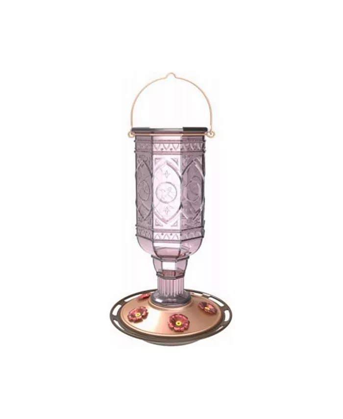 Classic Brands LLC Classic Brands Antique Amethyst Glass Bottle Hummingbird Feeder， 23 Oz Capacity - Intensery