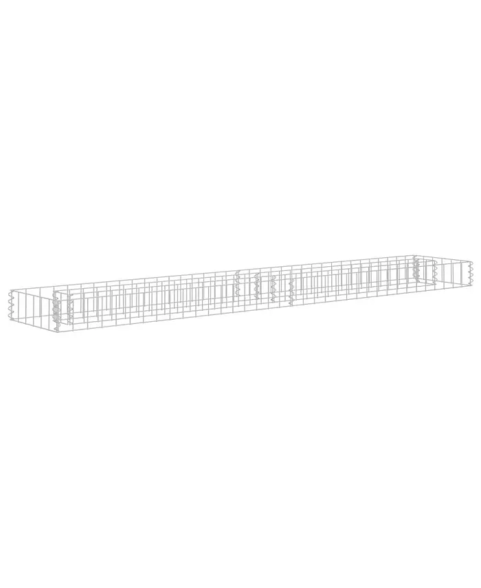 vidaXL Gabion Raised Bed Galvanized Steel 70.9