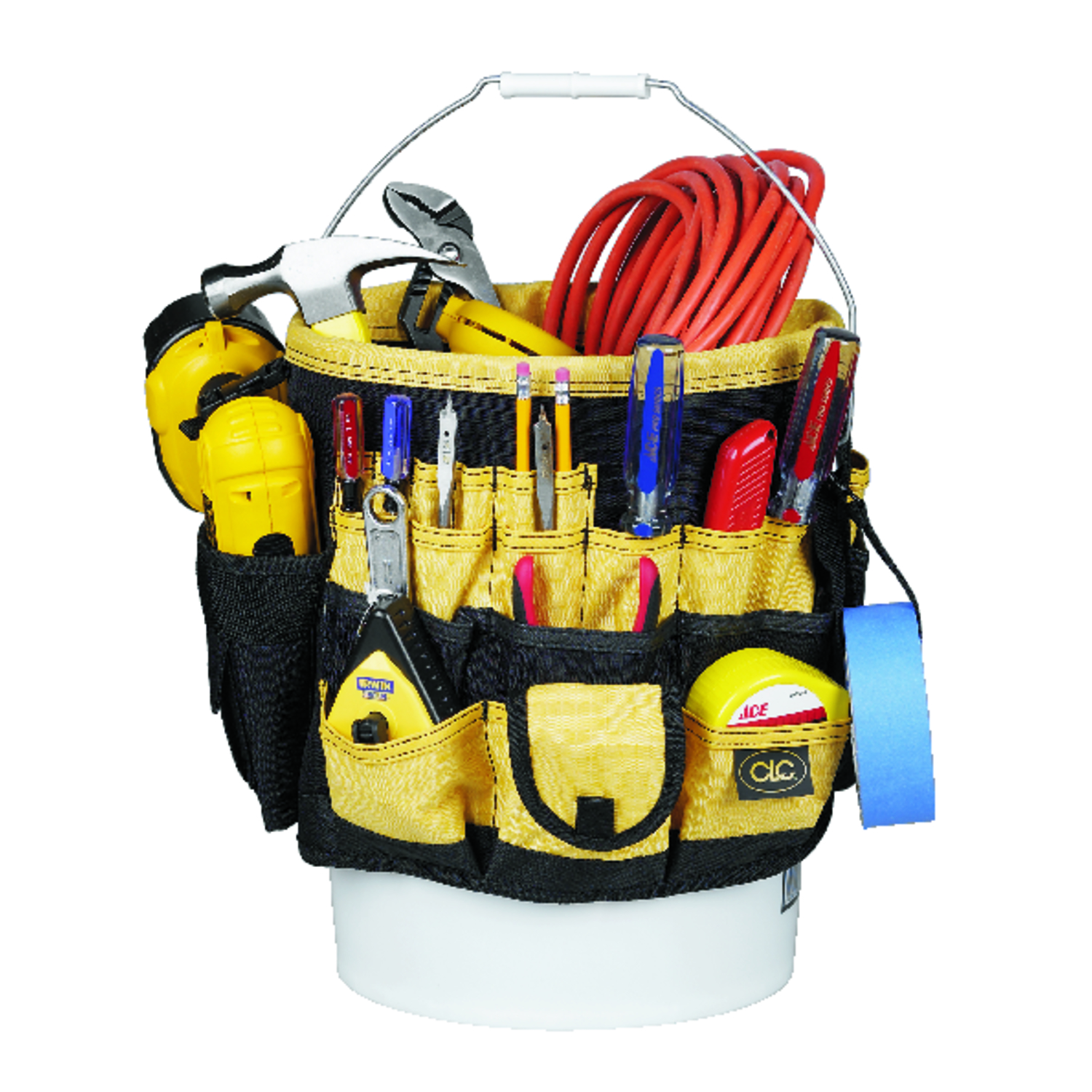 CLC 3.25 in. W X 13 in. H Polyester Bucket Organizer 61 pocket Black 1 pc - Intensery