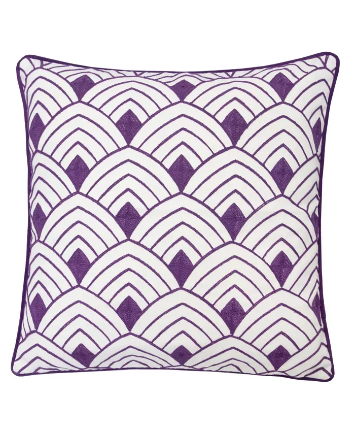 Homey Cozy Abigail Waves Square Decorative Throw Pillow - Intensery