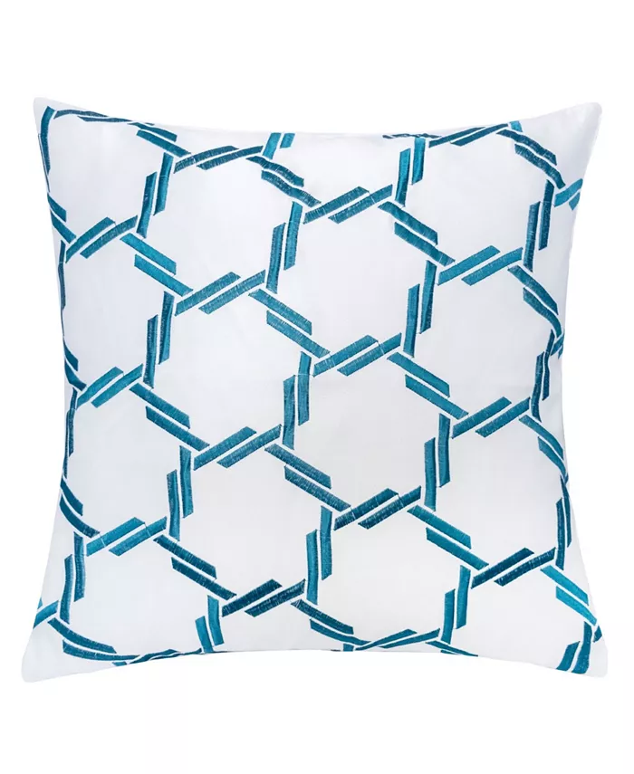 Homey Cozy Lyla Embroidery Square Decorative Throw Pillow - Intensery