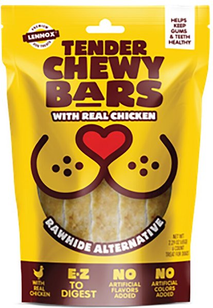 Lennox Tender Bars Chicken Wrapped Dog Treats， 6 count - Intensery
