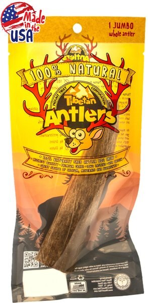 Tibetan Dog Chew Whole Antler Grain-Free Dog Treat， 1 count， X-Large - Intensery