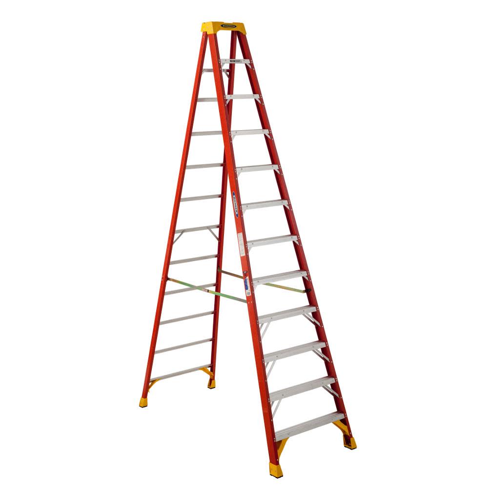 12ft Type IA Fiberglass Step Ladder 6212 - Intensery