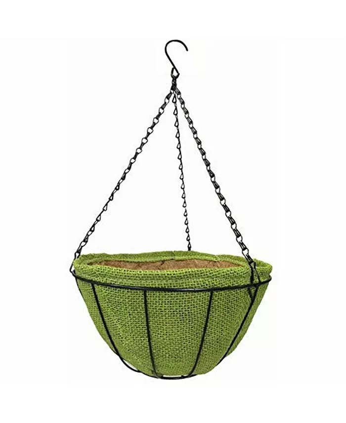 Gardener's Select GSALDJ214 Hanging Basket with Jute Coco Liner， 14 - Intensery