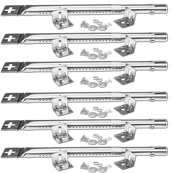 Burner Tubes Kit for Uniflame 6 Burner Gas Grills, BBQ Replacement Grill Parts, 12 - 17.5'' x 1'' - Intensery