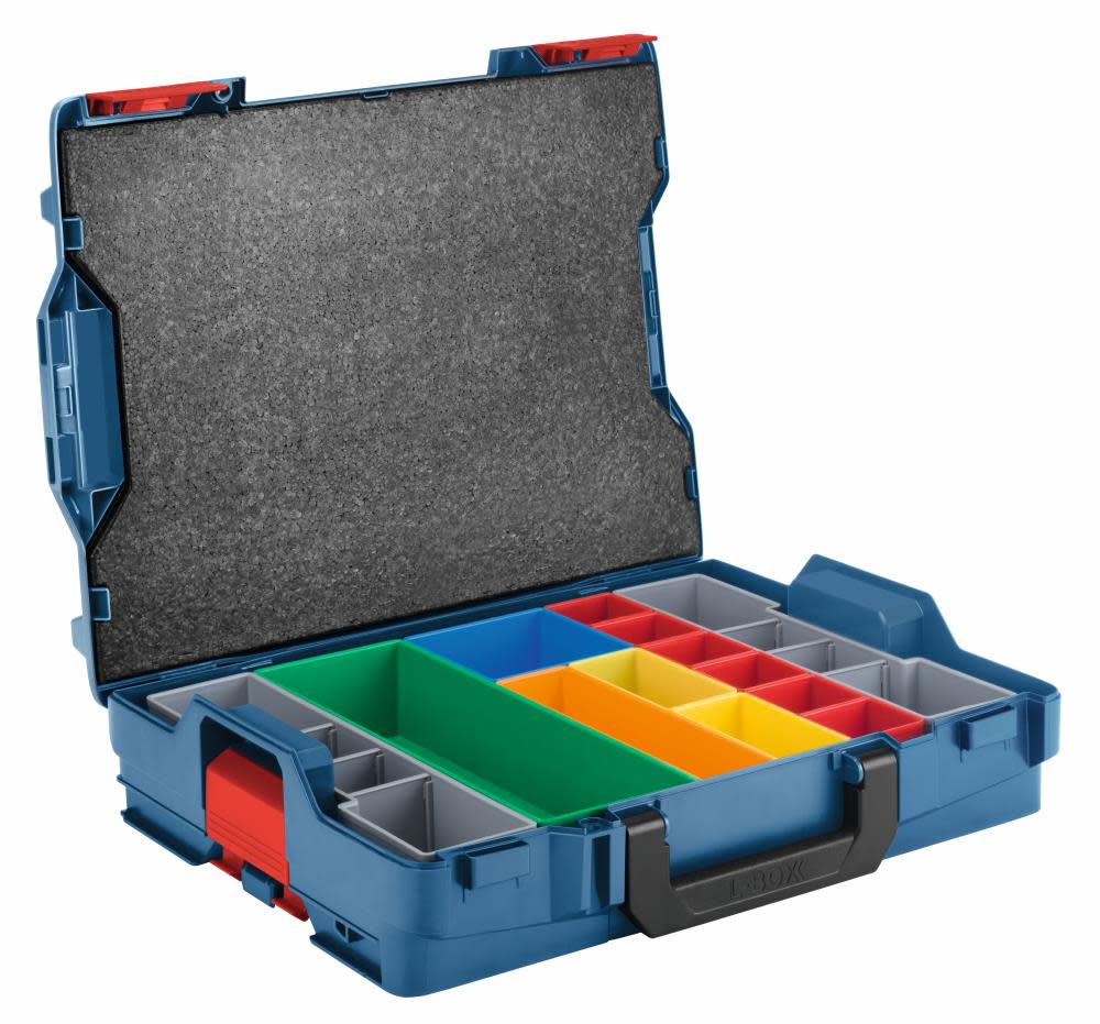 4-1/2 In. x 14 In. x 17-1/2 In. Stackable L-Boxx Accessory Storage Case with 13 Accessory Inserts - Intensery