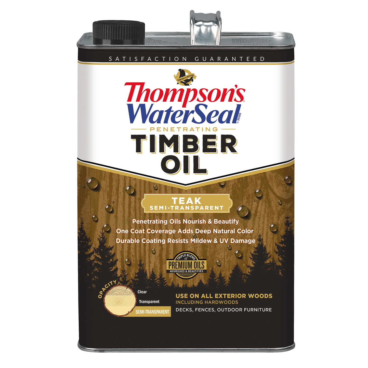 Thompson\u0027s WaterSeal Penetrating Timber Oil Semi-Transparent Teak Penetrating Timber Oil 1 gal - Intensery