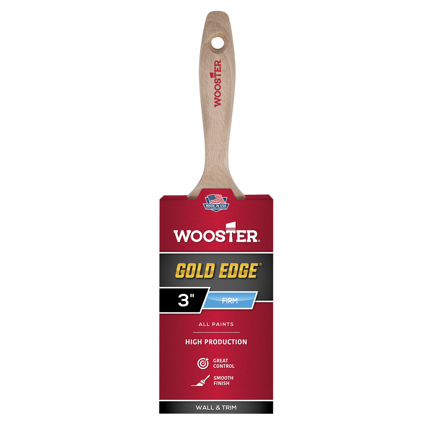 Wooster Gold Edge 3 in. Straight Varnish Brush - Intensery